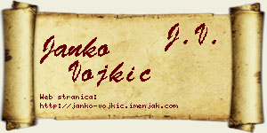 Janko Vojkić vizit kartica
